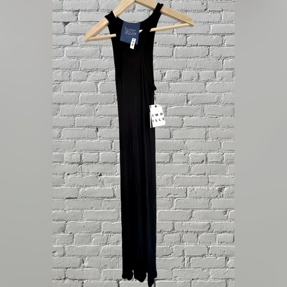 SIMON MILLER RIB Black Racer Maxi Dress, XS - Picture 5 of 9